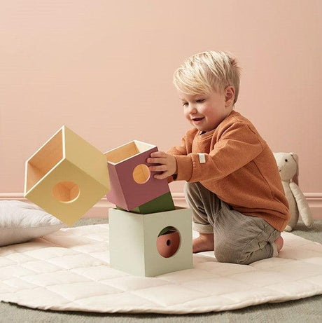 Kid's Concept: drewniane kostki Cubes Wood Edvin - Noski Noski