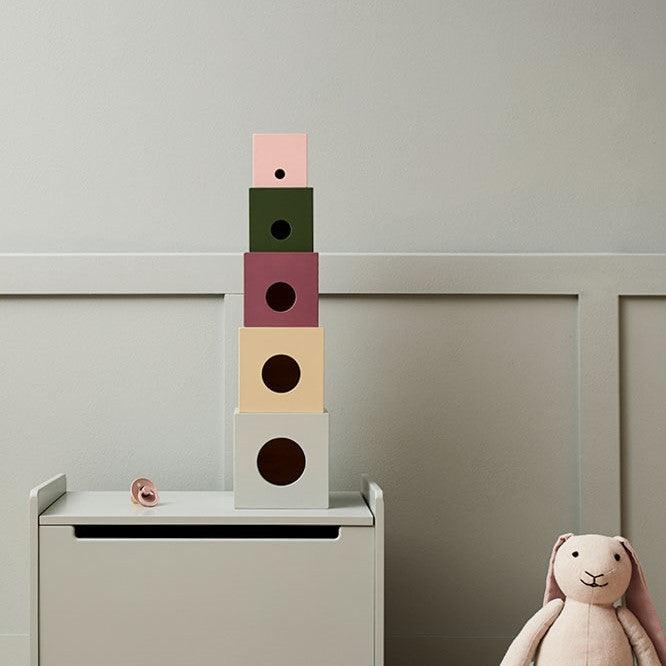 Kid's Concept: drewniane kostki Cubes Wood Edvin - Noski Noski