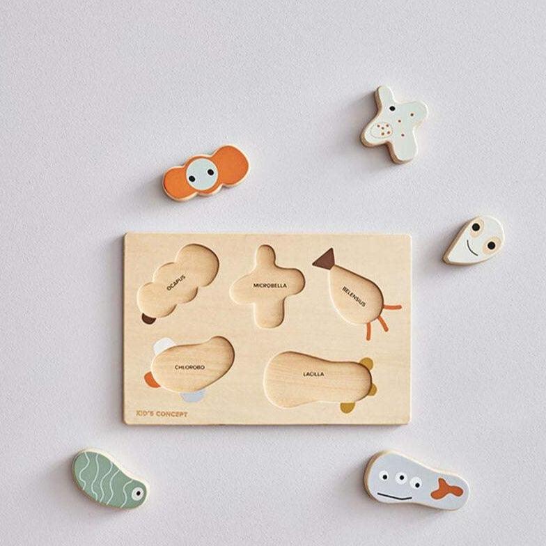 Kid's Concept: drewniane puzzle bakterie MicroNeo - Noski Noski