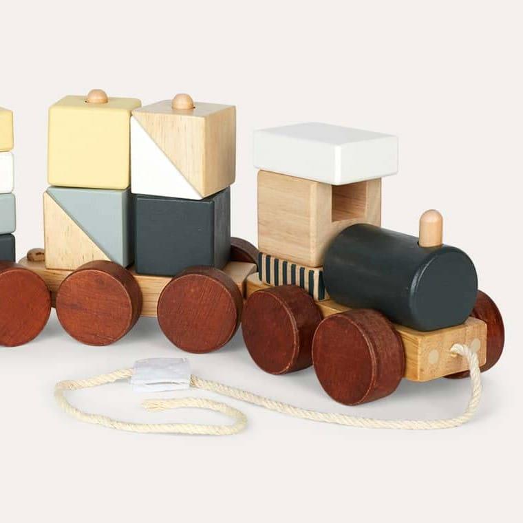 Kid's Concept: drewniany pociąg z klockami Neo - Noski Noski
