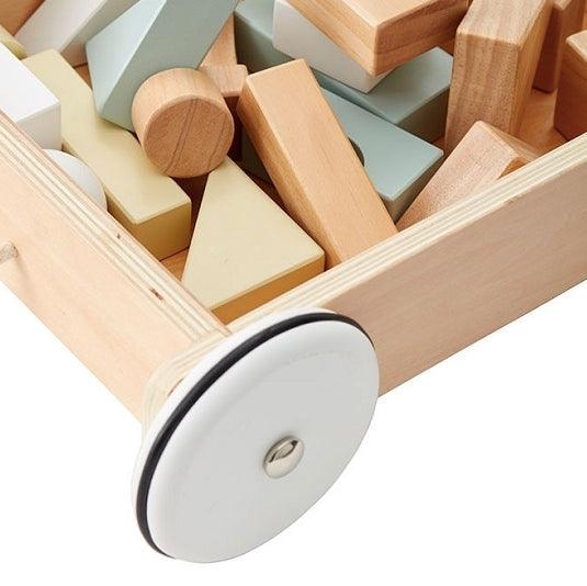 Kid’s Concept: drewniany wózek z klockami - Noski Noski