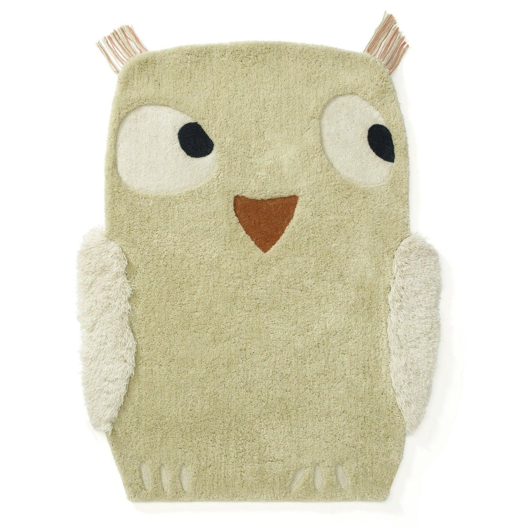Kid's Concept: dywan bawełniany sowa Green Owl - Noski Noski