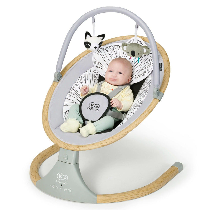 Kinderkraft: bujaczek Lumi Wooden Grey - Noski Noski