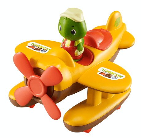 Samolot Wodolot zabawka Klorofil Hydroplan, wodna przygoda dla dzieci, startuje z jeziora i lata nad lasem.
