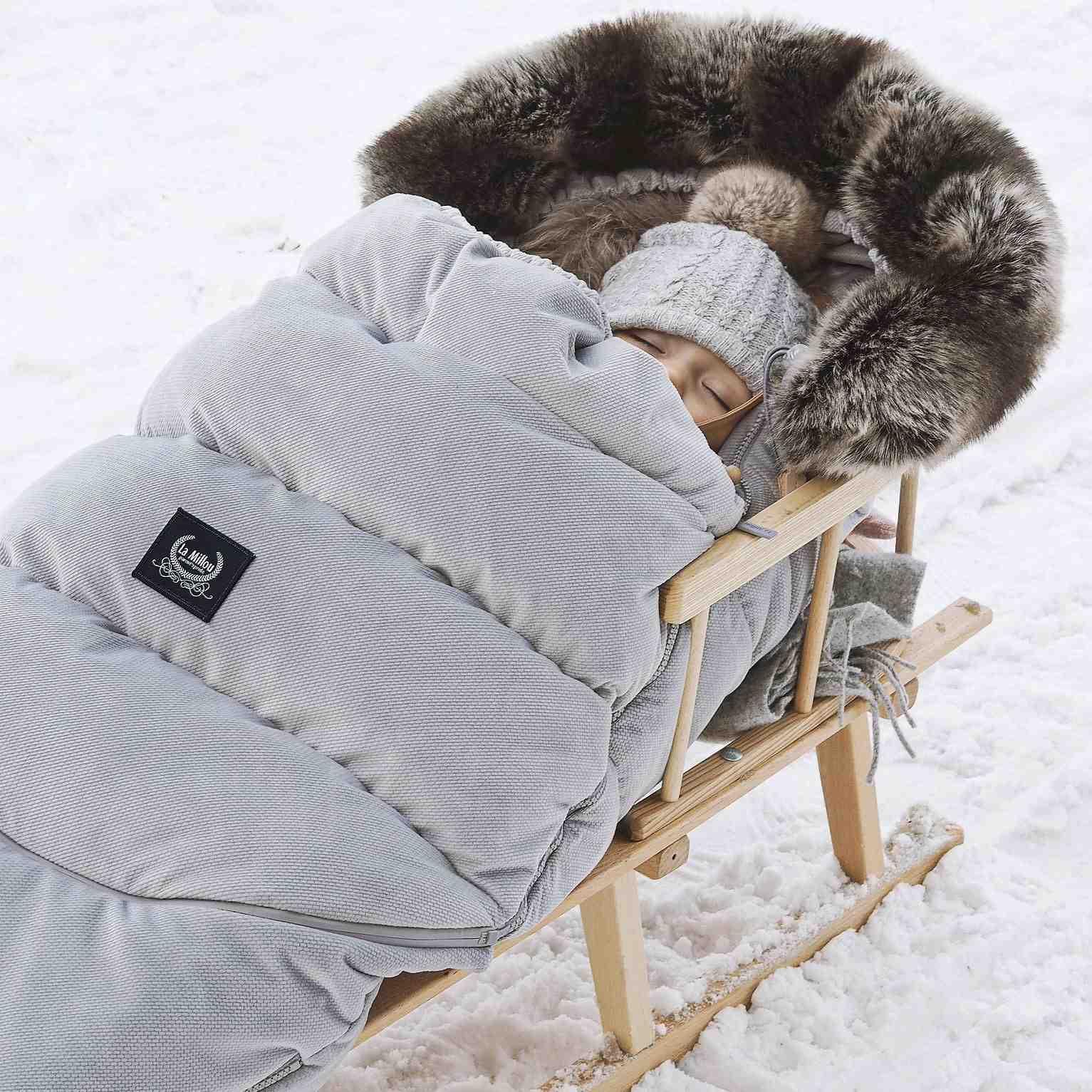 La Millou: śpiworek do wózka Aspen Winterproof Uni Velvet Collection - Noski Noski