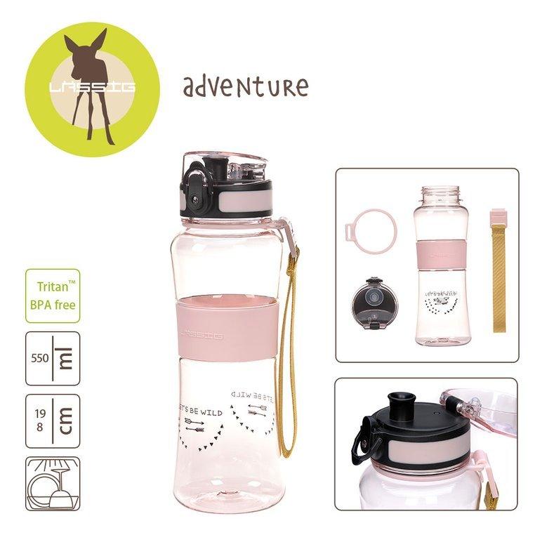 Lässig: butelka tritanowa ze sportowym ustnikiem Adventure Girls 550 ml - Noski Noski