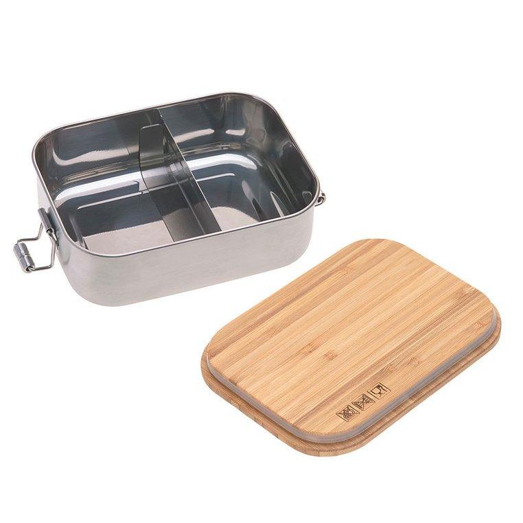 Lassig: lunchbox ze stali nierdzewnej z bambusową pokrywką Garden Explorer - Noski Noski