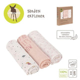 Lässig: muślinowy otulacz Garden Explorer 3 szt. - Noski Noski