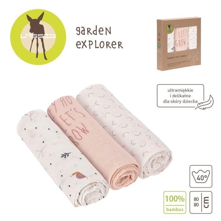 Lässig: muślinowy otulacz Garden Explorer 3 szt. - Noski Noski