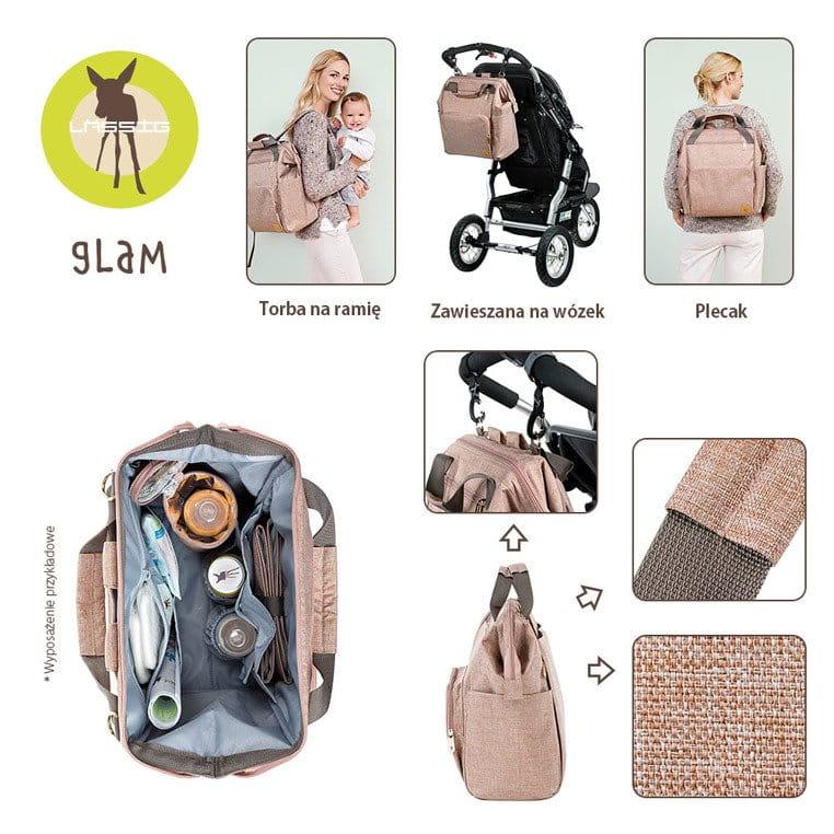 Lässig: plecak dla mamy z akcesoriami Goldie Backpack Glam Label - Noski Noski