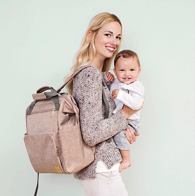 Mochila Cambiador Glam Goldie Backpack Mint Lassig ⋆ Decoinfant