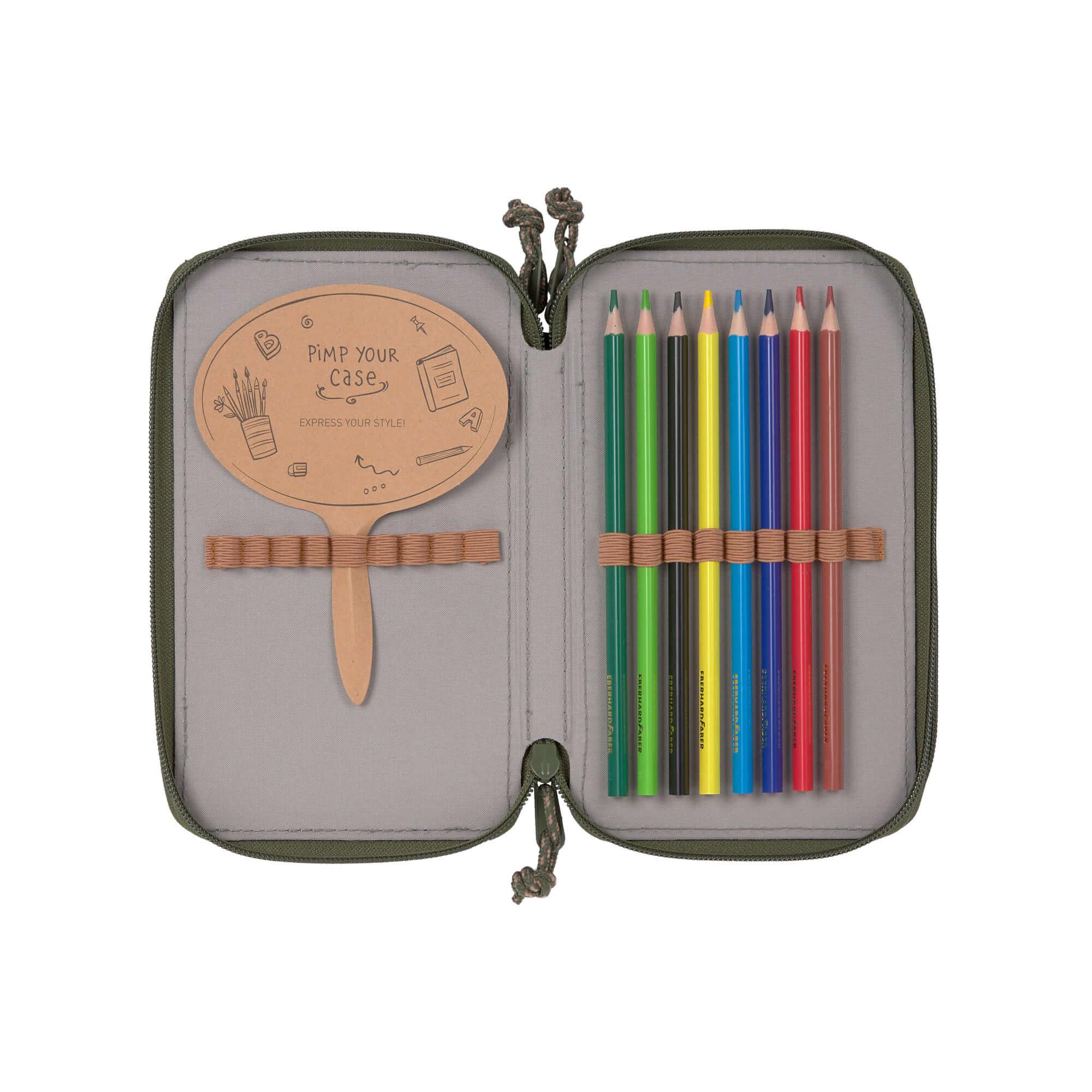 Lässig: potrójny piórnik z wyposażeniem Unique Triple Pencil Case - Noski Noski