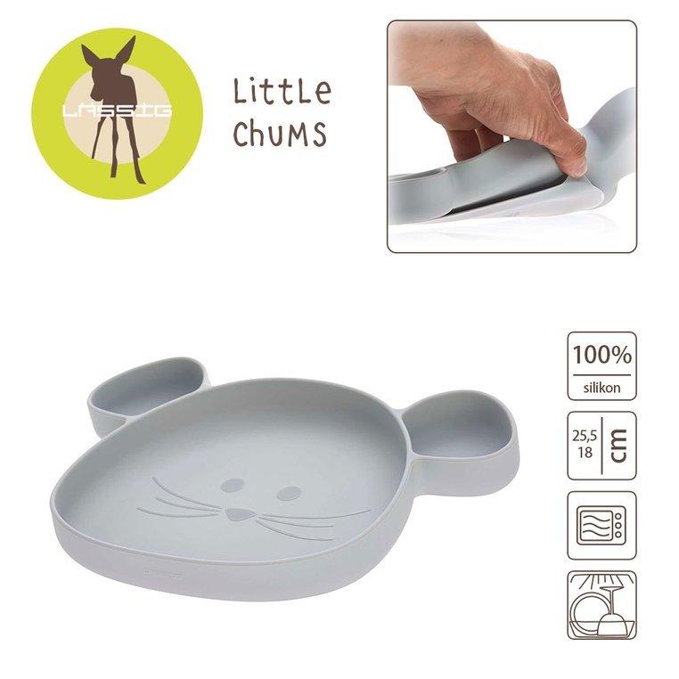 Lässig: talerzyk silikonowy z przyssawką Little Chums Mysz - Noski Noski