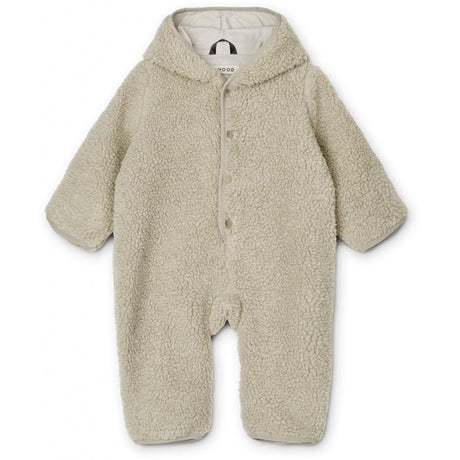 Kombinezon niemowlęcy zimowy Liewood Fraser z kapturem, miękki i przytulny, idealny na chłodne jesienne spacery.