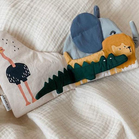 Liewood: materiałowa książeczka aktywnościowa Kala Fabric Book Safari - Noski Noski