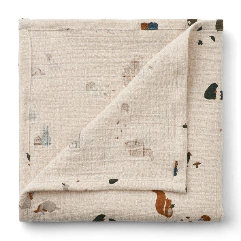 Liewood: otulacz muślinowy Ben Muslin Swaddle Print - Noski Noski
