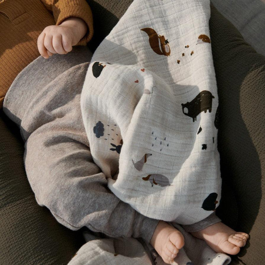 Liewood: otulacz muślinowy Ben Muslin Swaddle Print - Noski Noski