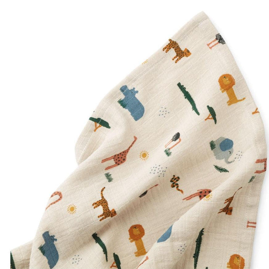 Liewood: otulacz muślinowy Ben Muslin Swaddle Print - Noski Noski