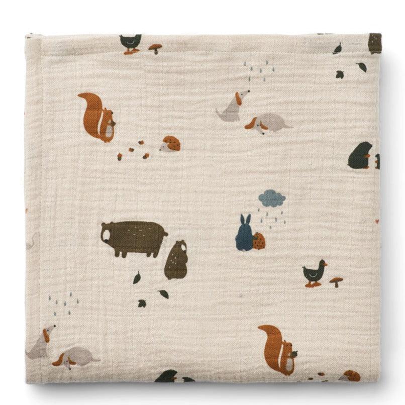 Liewood: otulacz muślinowy Ben Muslin Swaddle Print - Noski Noski