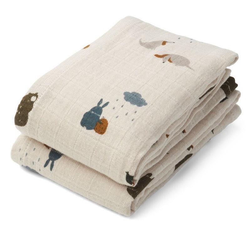 Liewood: pieluszki muślinowe Lewis 2-pack - Noski Noski
