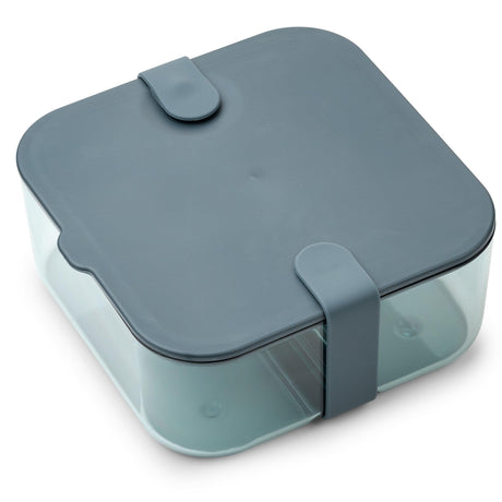 Lunch box Liewood Carin Small, transparentny z przegródką i silikonowym zamknięciem, idealny na wycieczkę lub do szkoły.