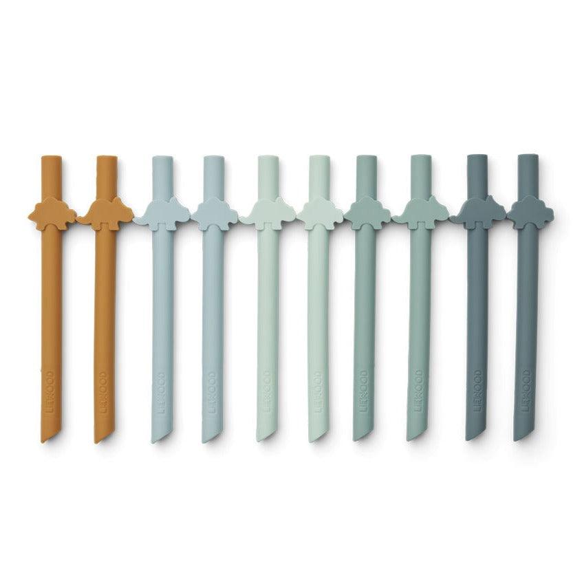 Liewood: silikonowe słomki Badu Straw 10-pack - Noski Noski