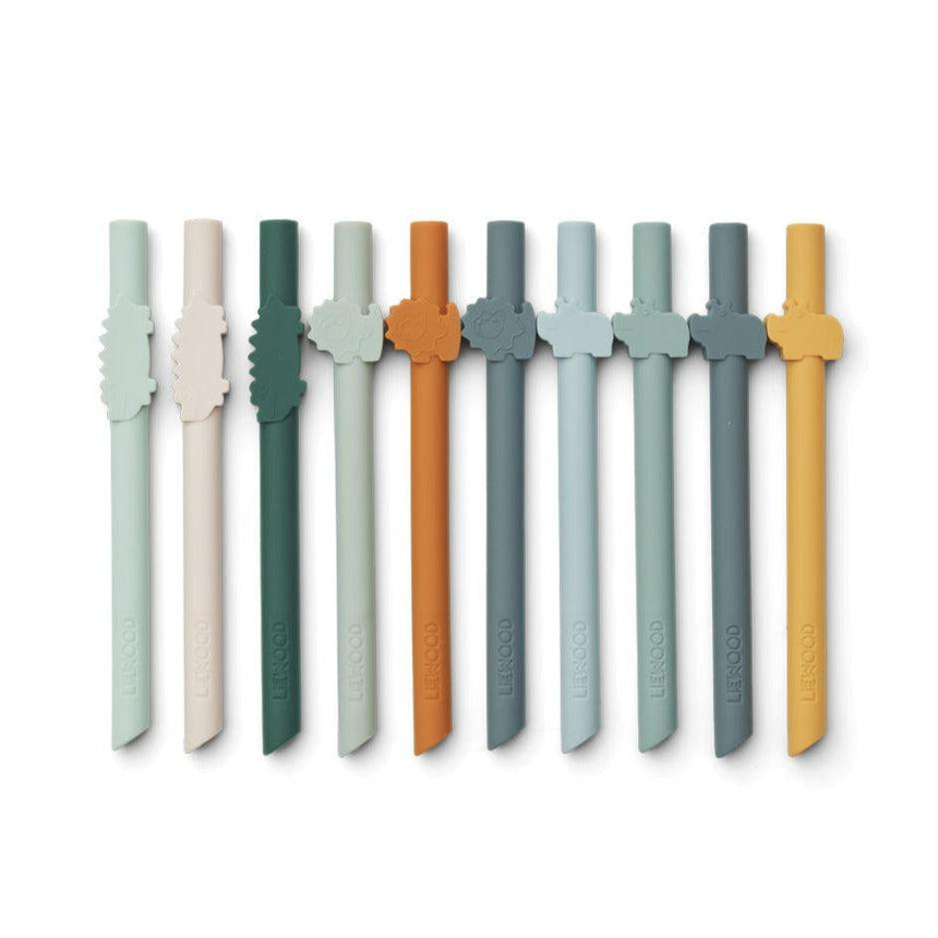 Liewood: silikonowe słomki Badu Straw 10-pack - Noski Noski