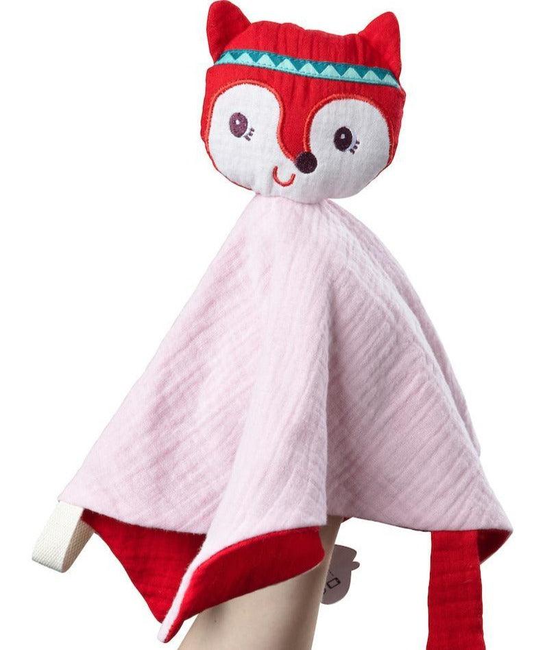 Lilliputiens: muślinowy kocyk z pacynką na palec Doudou - Noski Noski
