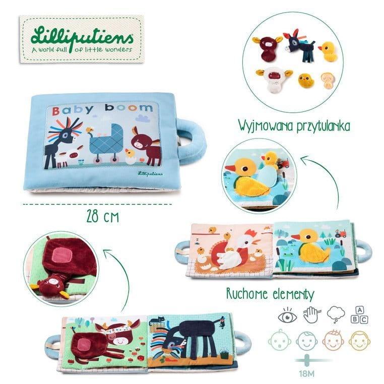 Lilliputiens: quiet book książeczka aktywnościowa Baby Boom - Noski Noski