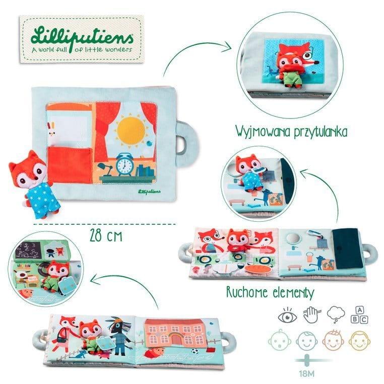 Lilliputiens: quiet book książeczka aktywnościowa Dzień Dobry Mały Lisku - Noski Noski