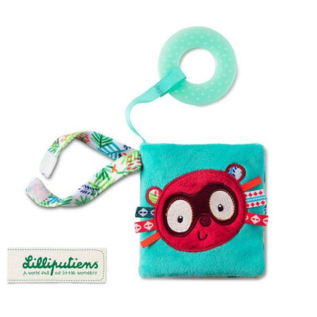 Lilliputiens: sensoryczna mini książeczka Lemur George - Noski Noski