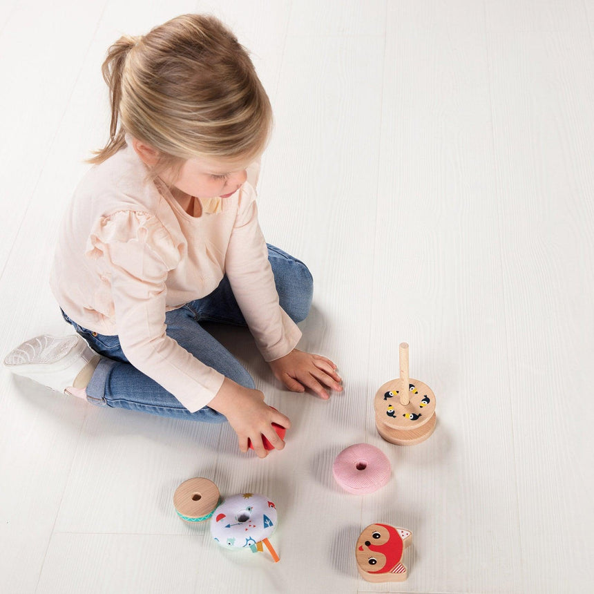 Lilliputiens: układanka piramida lisek Alice - Noski Noski