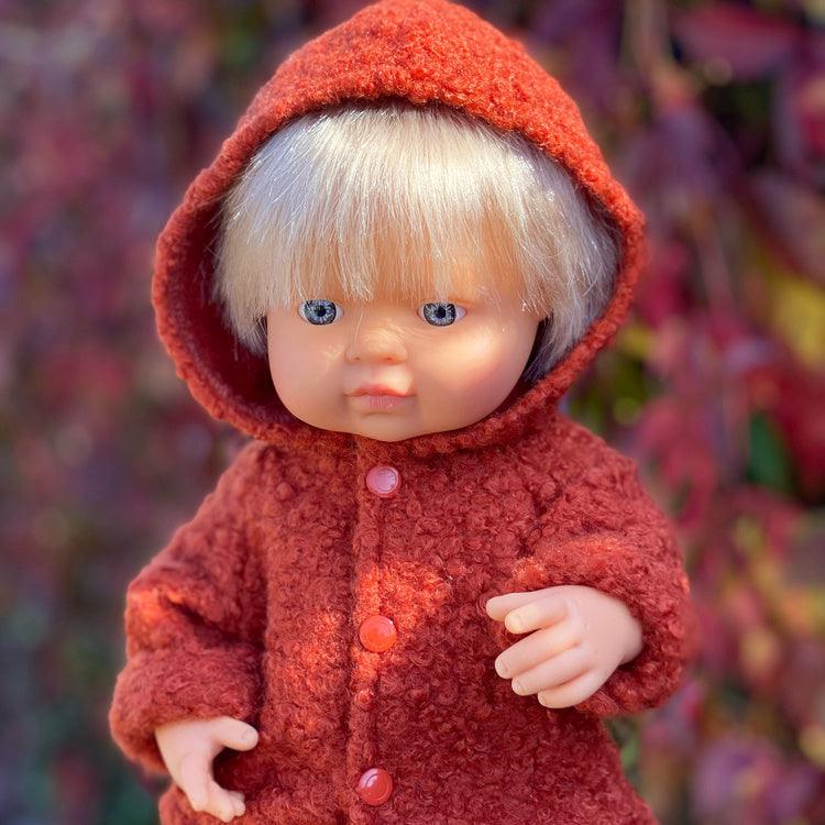 Lillitoy: wełniana kurtka dla lalki Miniland 38 cm - Noski Noski