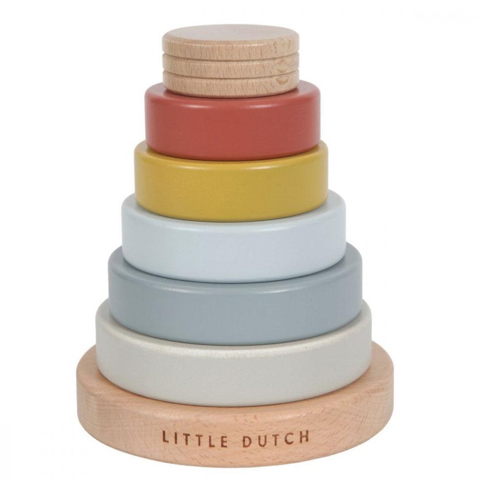 Little Dutch: drewniana wieża nakładanka Pure & Nature - Noski Noski