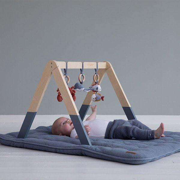 Little Dutch: drewniany pałąk z zabawkami Baby Gym Ocean - Noski Noski