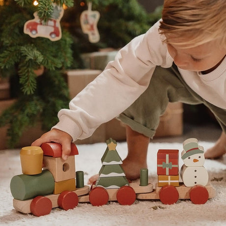 Little Dutch: drewniany świąteczny pociąg X-mas - Noski Noski