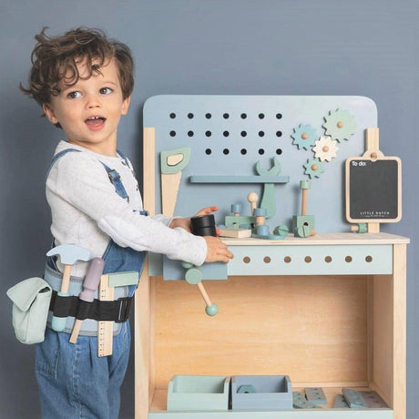 Little Dutch: drewniany warsztat z narzędziami Workbench - Noski Noski