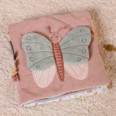 Little Dutch: duża materiałowa książeczka aktywnościowa Flowers & Butterflies - Noski Noski