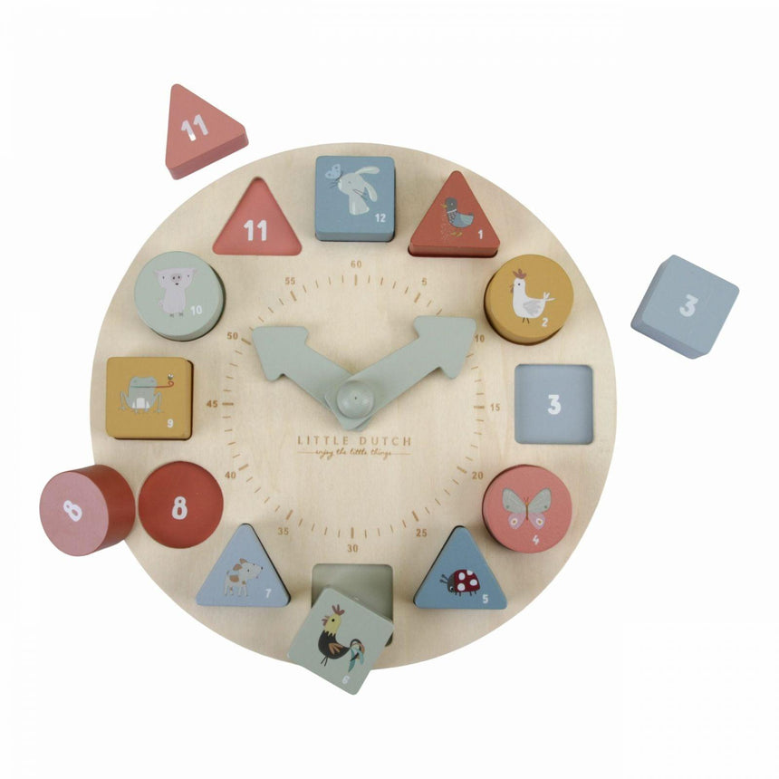 Little Dutch: edukacyjny drewniany zegar Puzzle Clock - Noski Noski