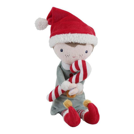 Świąteczna pluszowa lalka Little Dutch Jim 35 cm z laską cukrową, idealna do przytulania i zabawy.