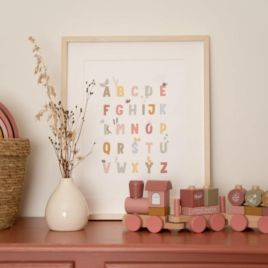 Little Dutch: plakat dwustronny Alfabet & Cyfry Gąski A3 - Noski Noski