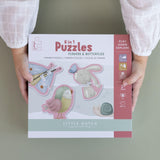 Little Dutch: puzzle 6w1 Flowers & Butterflies - Noski Noski