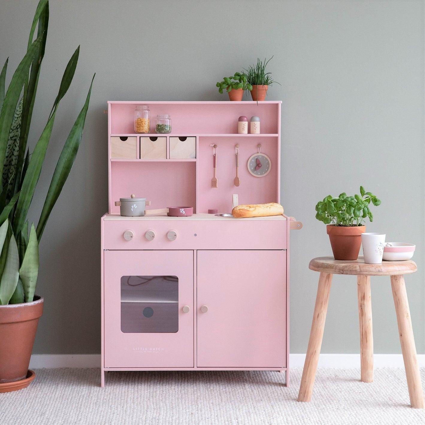 Little Dutch: różowa drewniana kuchnia Toy Kitchen - Noski Noski