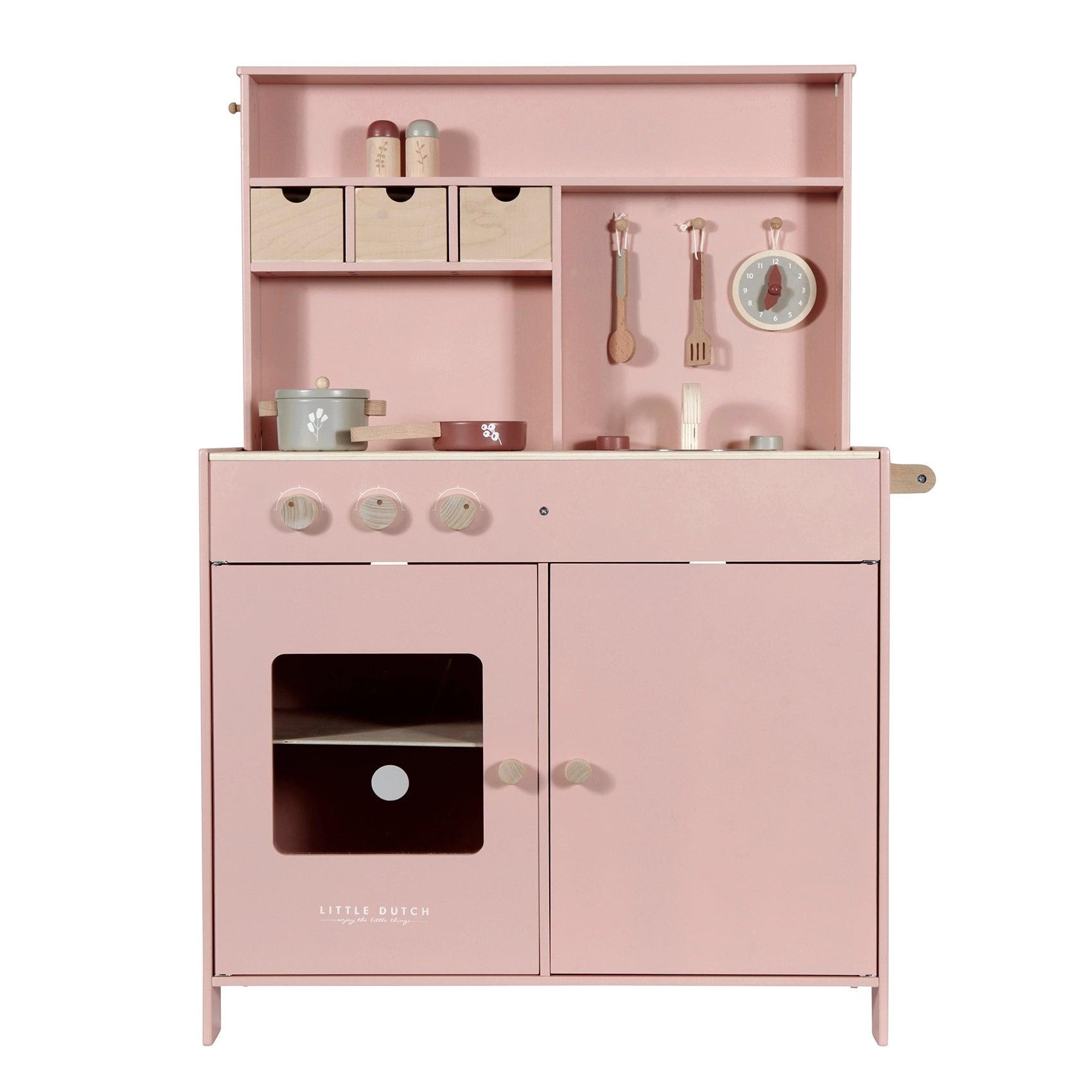 Little Dutch: różowa drewniana kuchnia Toy Kitchen - Noski Noski