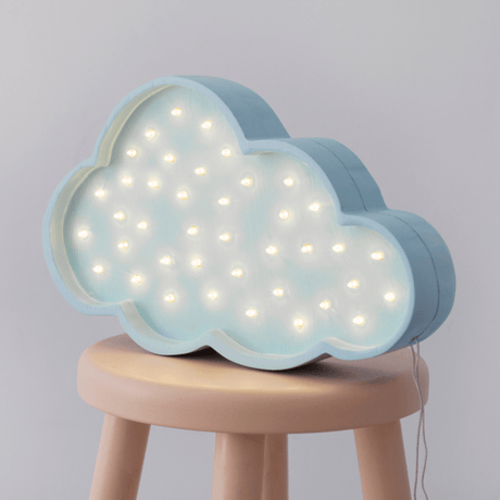 Lampka nocna Little Lights Clouds Sky LED z ściemniaczem i timerem dla dziecięcego pokoju, ręcznie wykonana w Polsce.