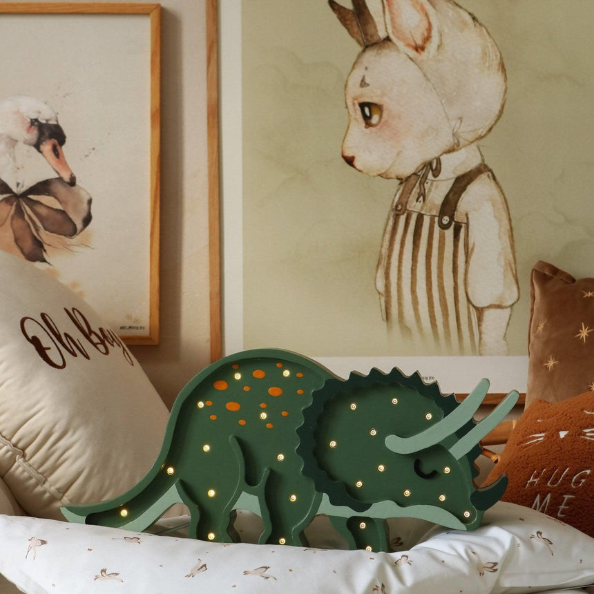 Little Lights: lampa dinozaur Dino Triceratops - Noski Noski
