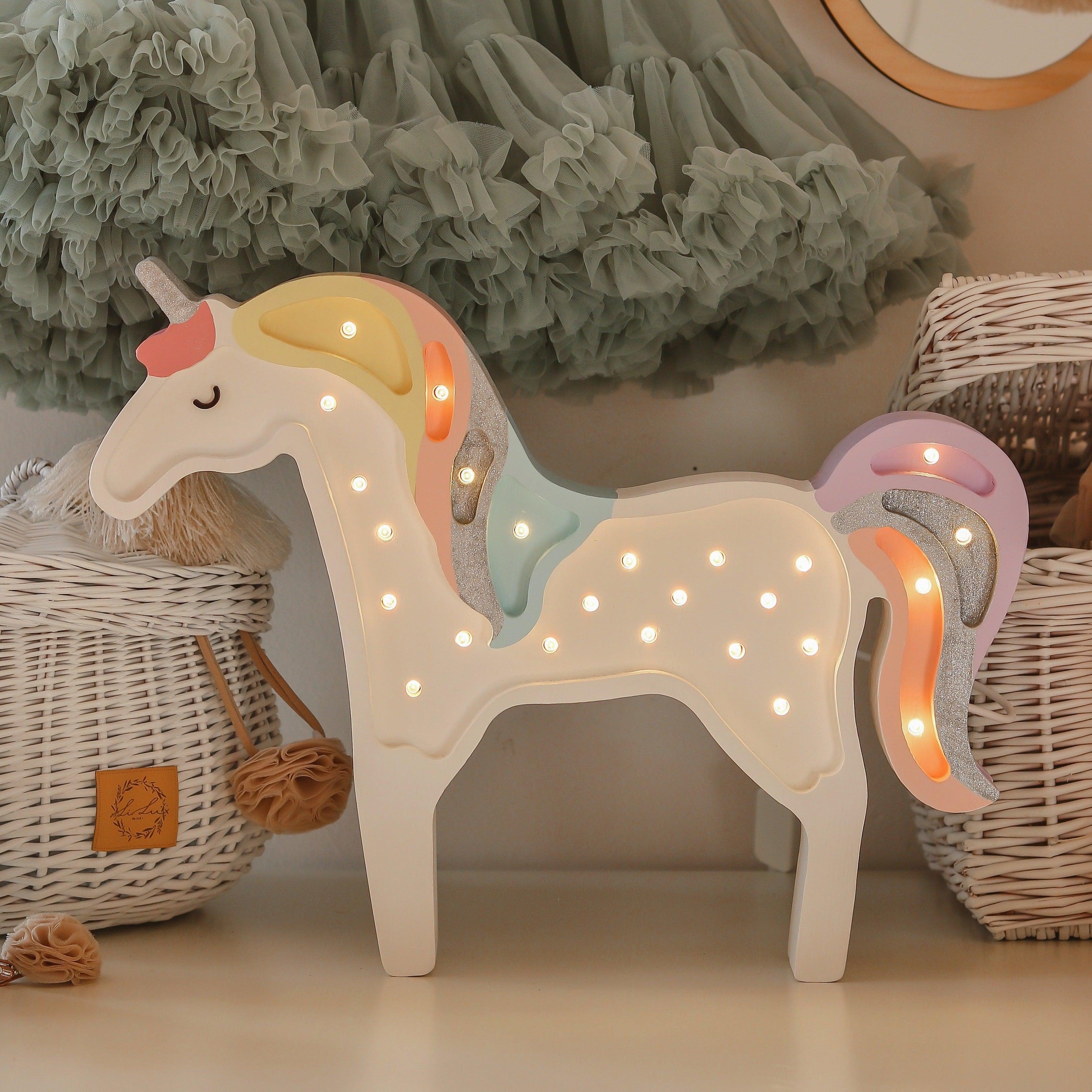 Little Lights: lampa jednorożec Unicorn Rainbow - Noski Noski
