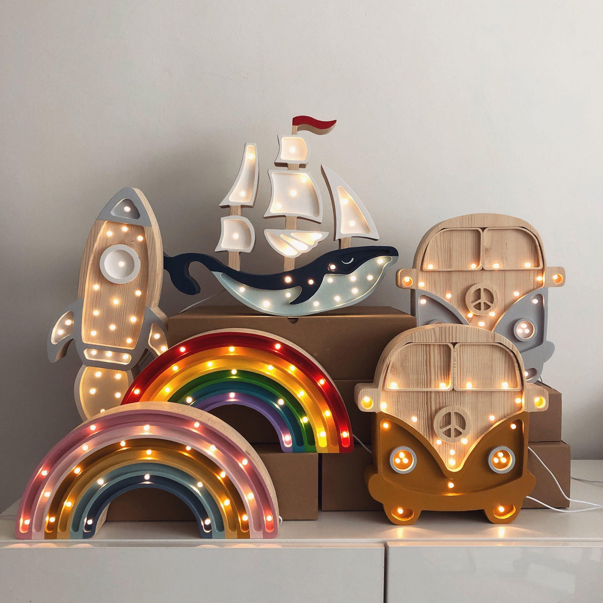 Little Lights: lampa tęcza Rainbow Retro - Noski Noski
