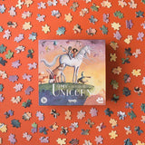 Brokatowe puzzle z jednorożcem, 350 elementów, magiczna ilustracja Sonji Wimmer. Puzzle dla dzieci Londji My Unicorn.