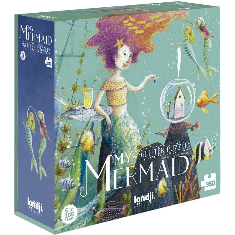 Londji: brokatowe puzzle syrenka My Mermaid 350 el. - Noski Noski